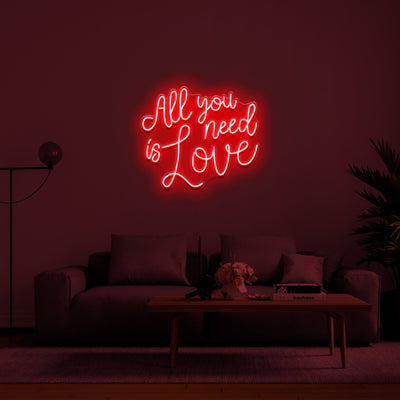 All you need is love' LED Neon Verlichting