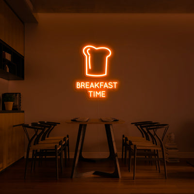 Breakfast Time' LED Neon Sign