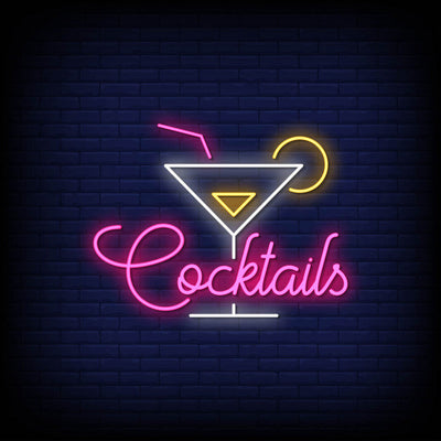 Cocktails Neon Sign - Neon Pink Aesthetic