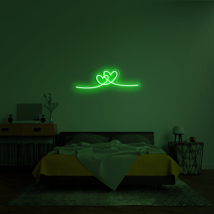 Double Heart' LED Neon Verlichting