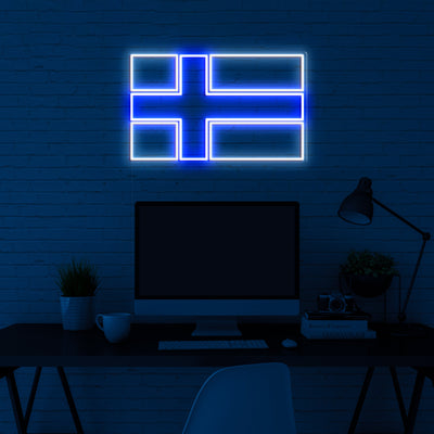 'Finland Flag' LED Neon Sign