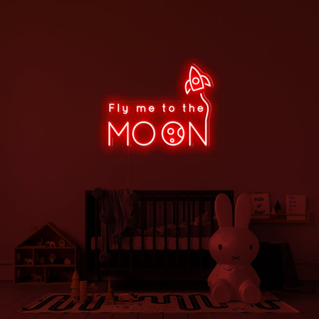 'Fly me to the moon' LED Neon Sign