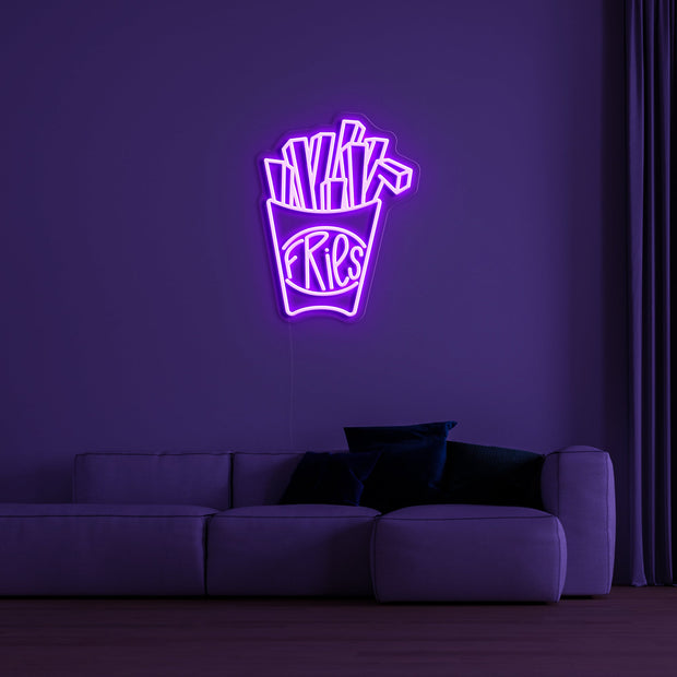 Fries' LED Neon Sign