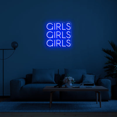 Girls Girls Girls' LED Neon Sign
