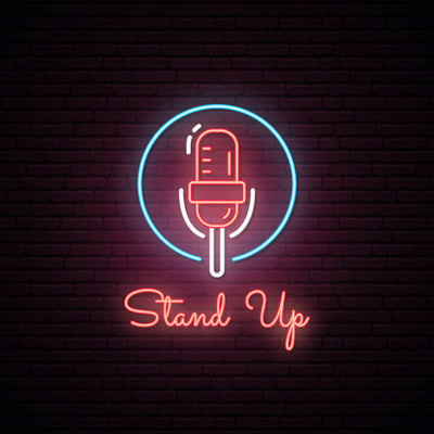 Glowing Stand Up Neon Sign