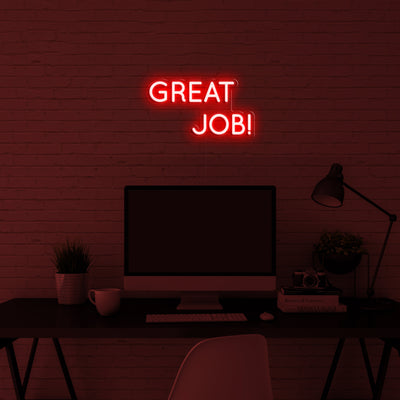 'Great Job' LED Neon Lamp