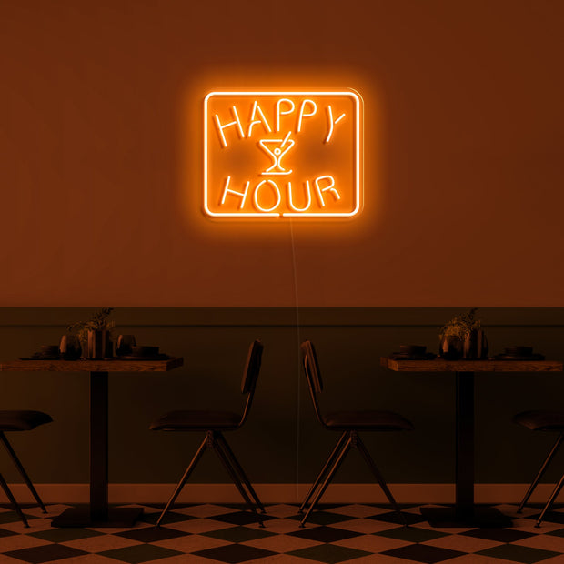 Happy Hour' Neon Sign