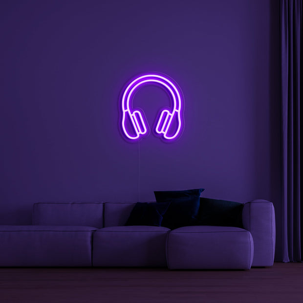 "Headphones" LED Neon Lamp