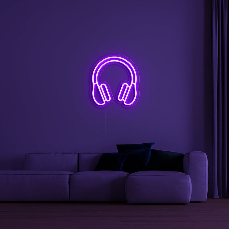 "Headphones" LED Neon Lamp