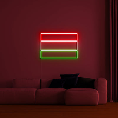 'Hungary Flag' LED Neon Sign