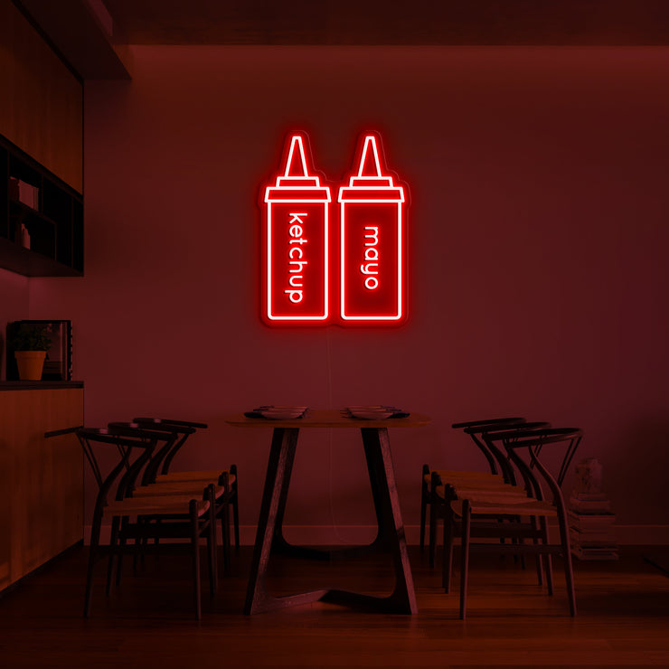 Ketchup & Mayo' LED Neon Sign