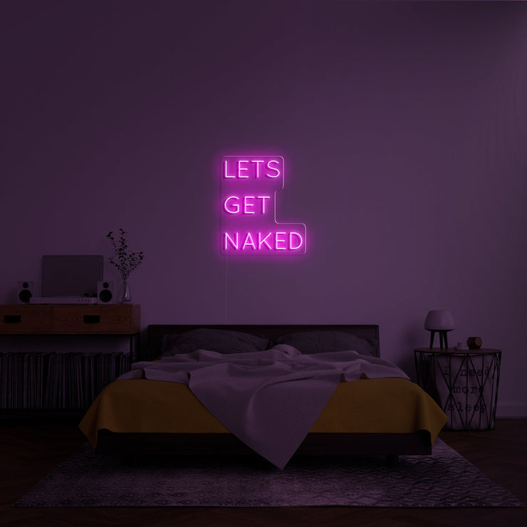 Let's Get Naked' LED Neon Verlichting