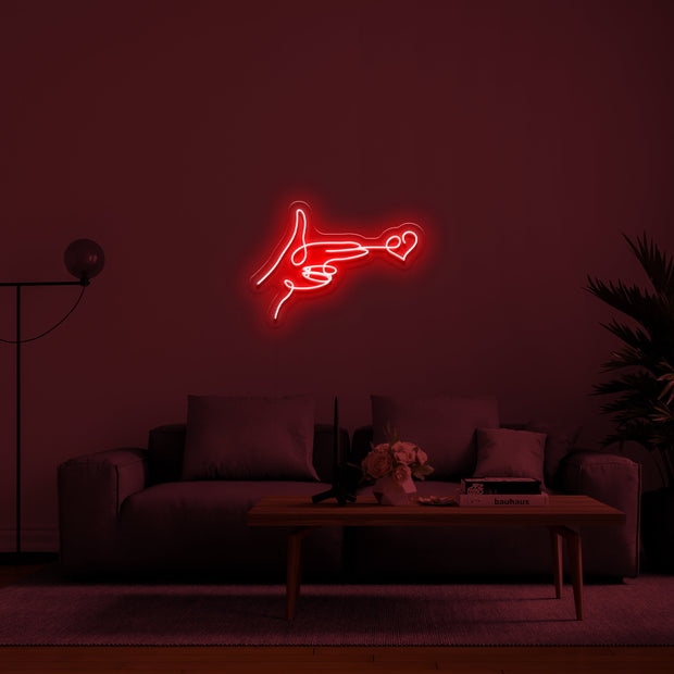 'Love gun' Neon Verlichting