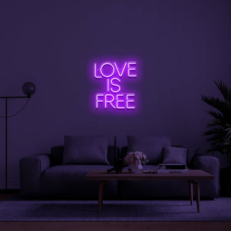 'Love is free' Neon Verlichting