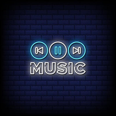 Music Player Neon Sign