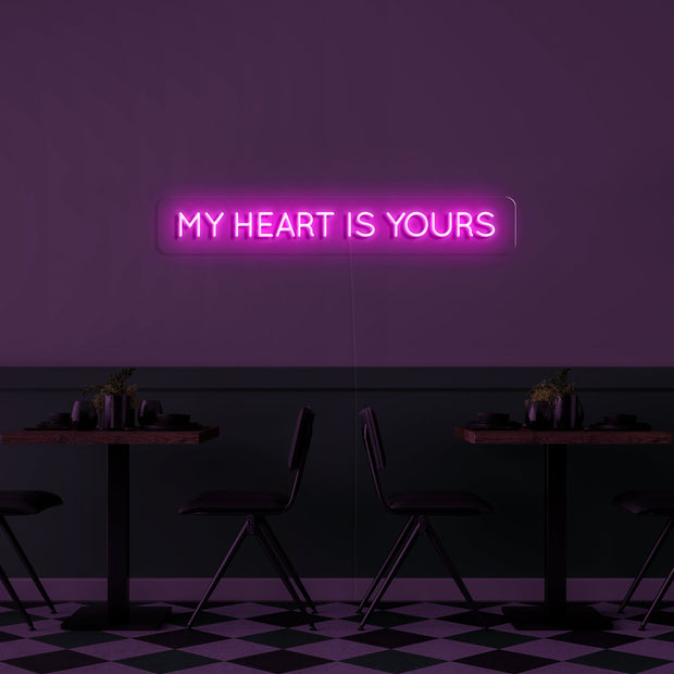 'My heart is yours' LED Neon Verlichting