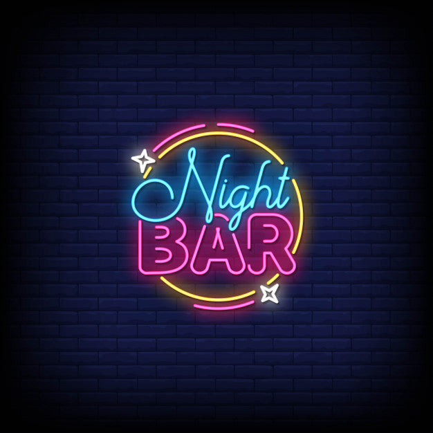Night Bar Neon Sign - Pink Neon Sign