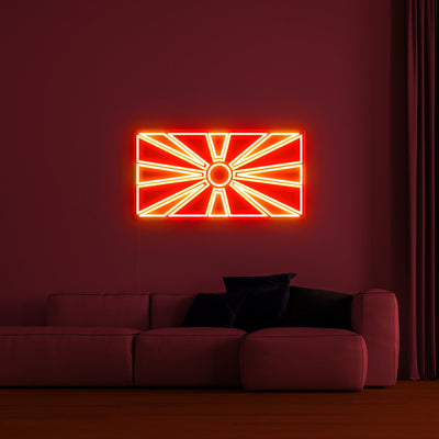 'North Macedonia Flag' LED Neon Sign