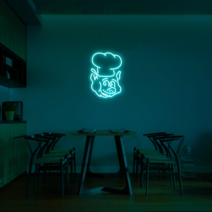 Oink' Neon Sign