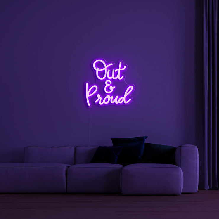 'Out and Proud' LED Neon Verlichting