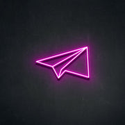 Paper Plane' Neon Sign