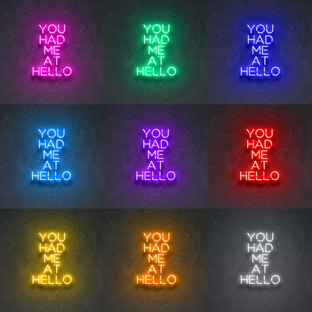 You Had Me At Hello' Neon Verlichting