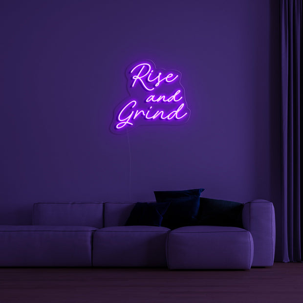 Rise And Grind' LED Neon Sign