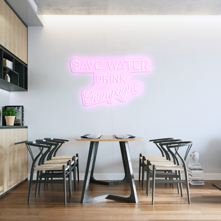Save Water' LED Neon Sign