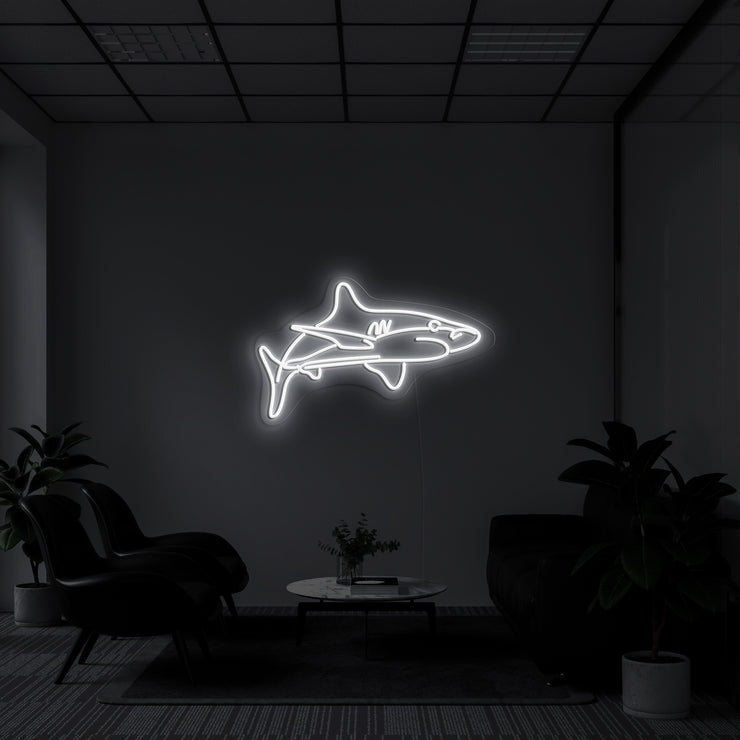 White Tip Shark' Neon Lamp