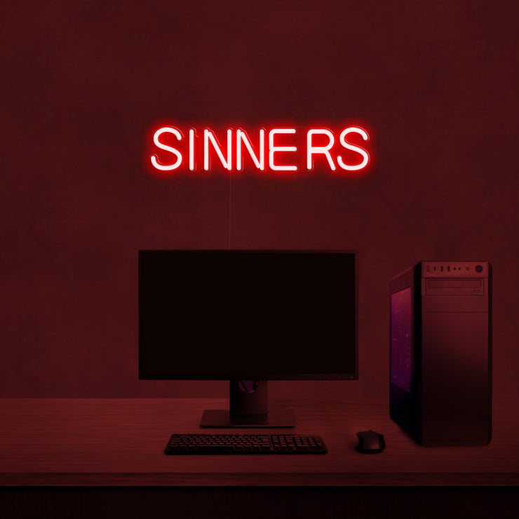 'Sinners' LED Neon Sign