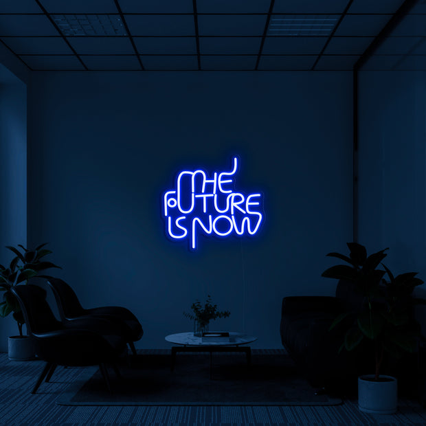 The future is now' LED Neon Lamp