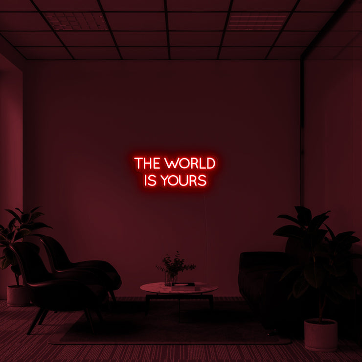 THE WORLD IS YOURS' LED Neon Lamp