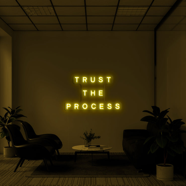 'Trust the process' Neon Sign
