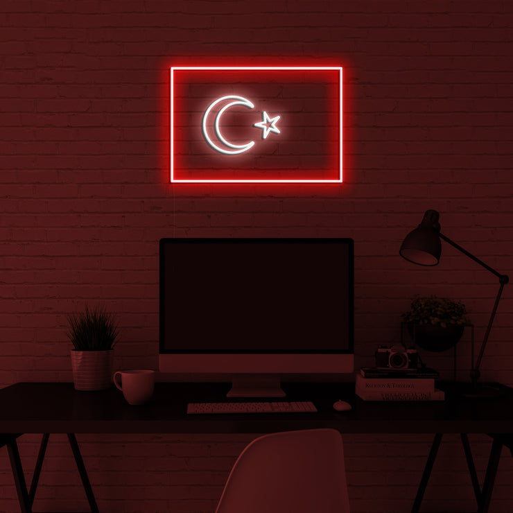 'Turkey Flag' LED Neon Sign