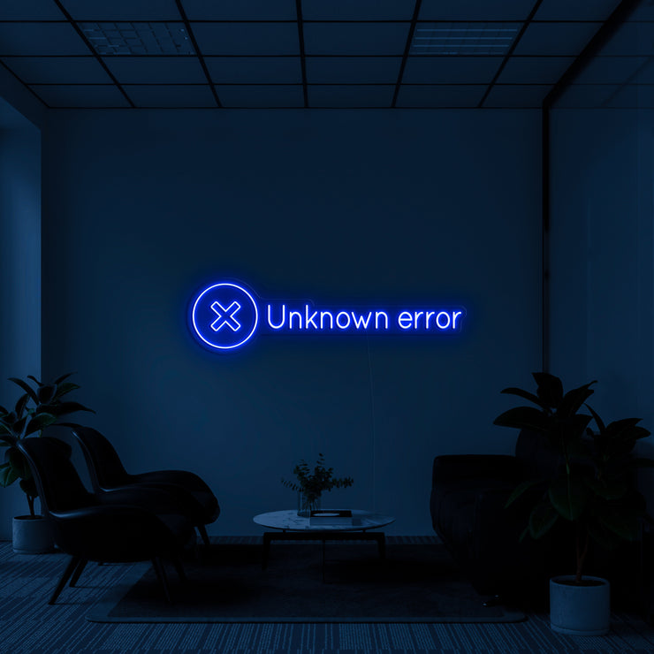 Unknown Error' Neon Lamp