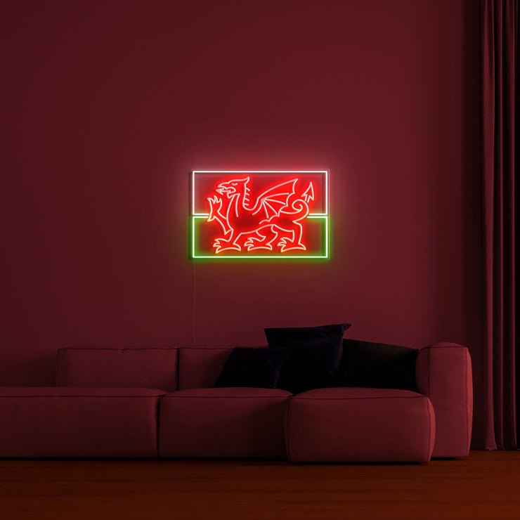 'Wales Flag' LED Neon Sign