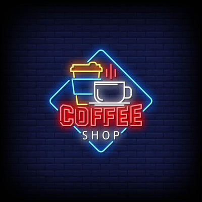 Coffee Shop Logo Neon Sign