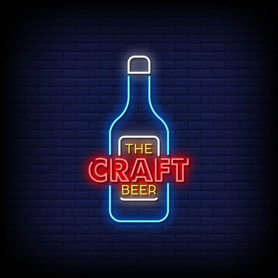 Craft Beer Logo Neon Sign