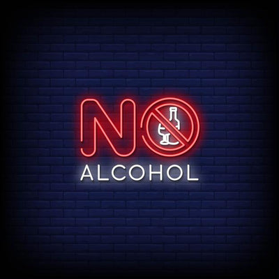 No Alcohol Neon Sign