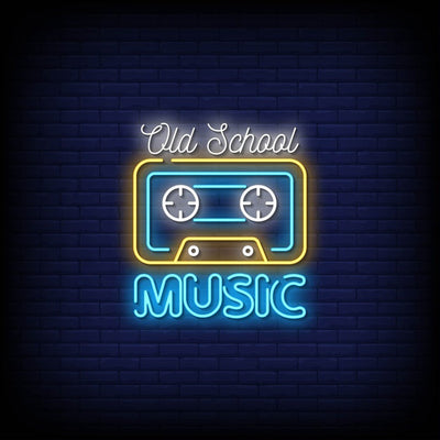 Old School Music Neon Sign