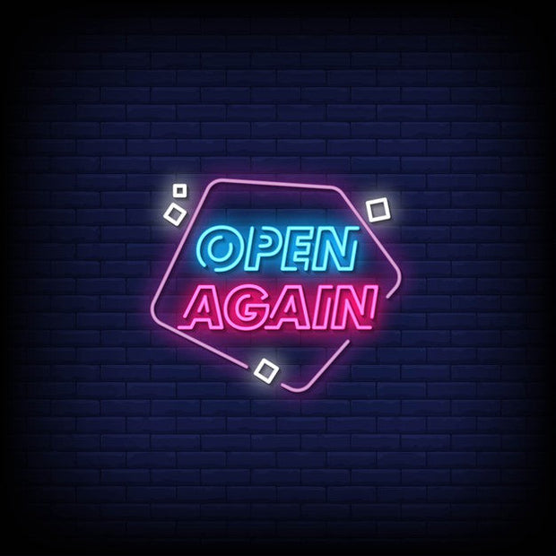 Open Again Neon Sign - Pink Neon Sign