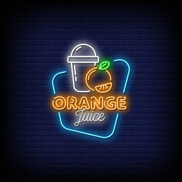 Orange Juice Neon Sign