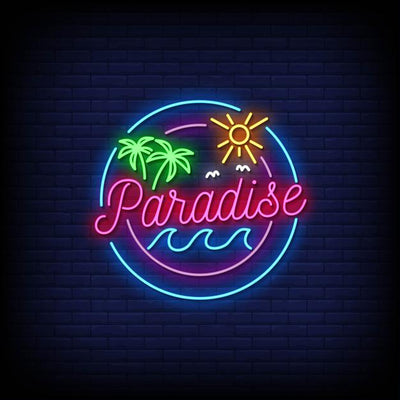 Paradise Logo Neon Sign