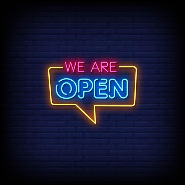 We Are Open Neon Sign
